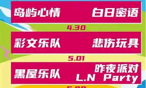 音乐节阵容英文插图