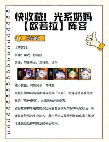 奶妈搭配推荐阵容插图1