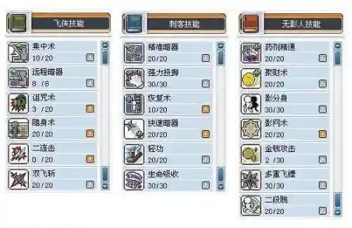 冒险岛2刺客技能连招键插图