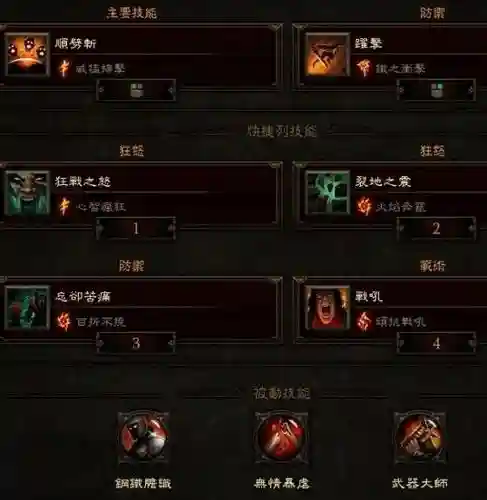 暗黑三野蛮人双手武器流技能搭配插图1