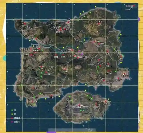 大逃杀武器地图，大逃杀游戏地图插图