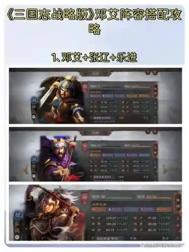 邓艾搭配阵容，邓艾配什么武将插图